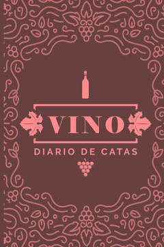 Vino diario de catas: Cuaderno para registrar notas de cata de vino. Ideal para amantes y profesionales del vino. 100 paginas en papel crema.